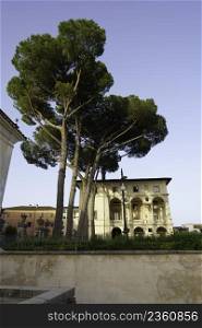 Rieti, Lazio, Italy: historic buildings near the cathedral square