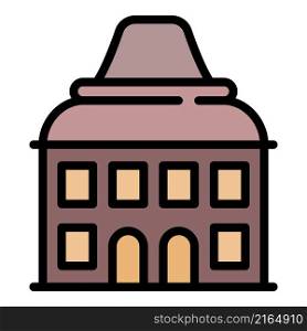 Riga apartment building icon. Outline Riga apartment building vector icon color flat isolated. Riga apartment building icon color outline vector