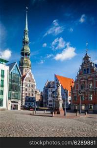 Riga Town Hall Square and St. Peter&#39;s Church, Riga, Latvia
