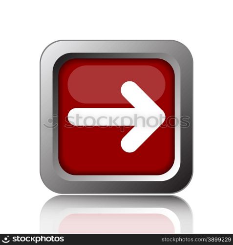 Right arrow icon. Internet button on white background