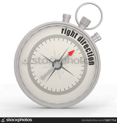 Right direction compass image with hi-res rendered artwork that could be used for any graphic design.. Right direction compass
