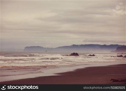 Rigorous Northern Pacific oceanic coast, Pacific Northwest, Instagram filter.