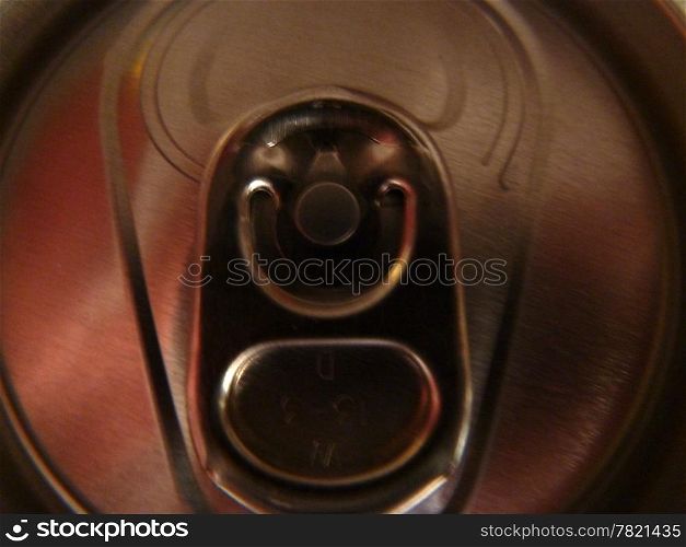 ring pull on an aluminium can