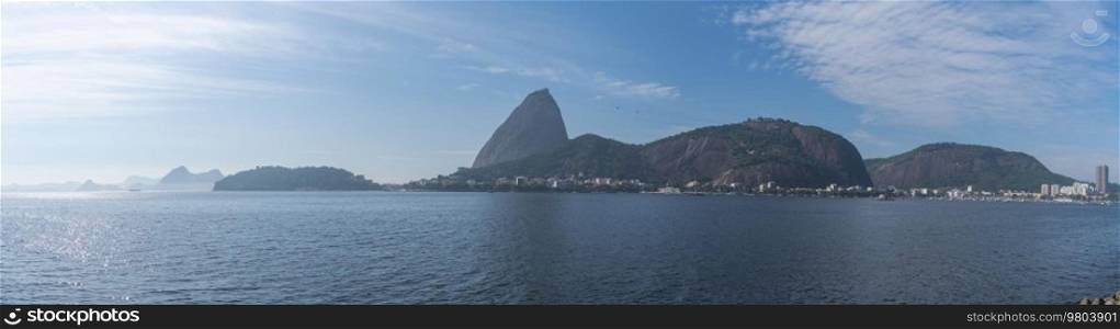 Rio de Janeiro Botafogo area with views of Sugarloaf Mountain. Brazil