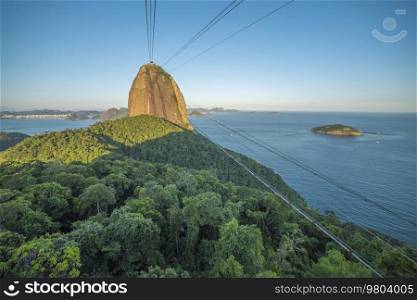 Rio de Janeiro Botafogo area with views of Sugarloaf Mountain. Brazil