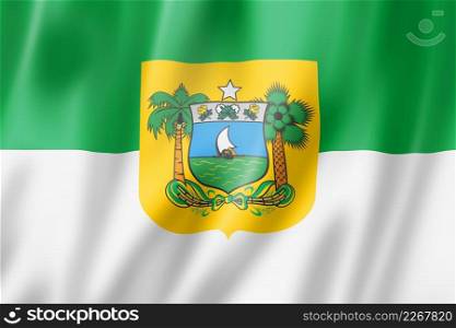 Rio Grande Do Norte state flag, Brazil waving banner collection. 3D illustration. Rio Grande Do Norte state flag, Brazil