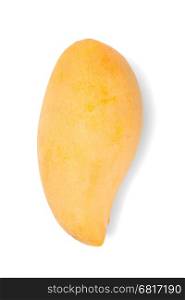 rip mango isolated on white with shadow