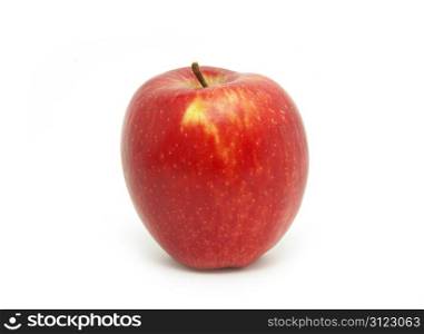 Ripe apple on a white background