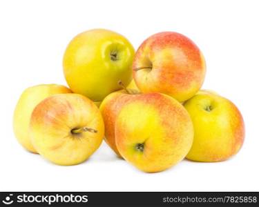 Ripe apples isolated on white