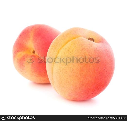 Ripe apricot fruit isolated on white background cutout