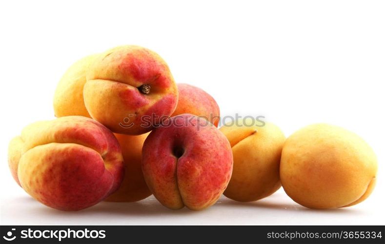 Ripe apricot in closeup.