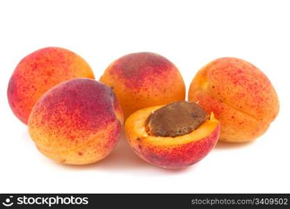 ripe apricot isolated on a white background