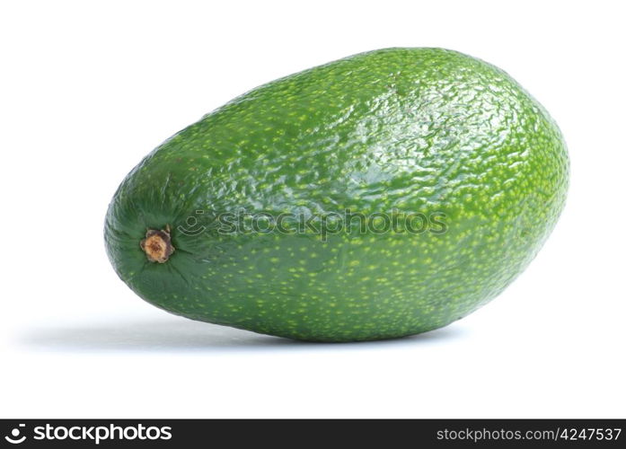 Ripe avocado isolated on a white background