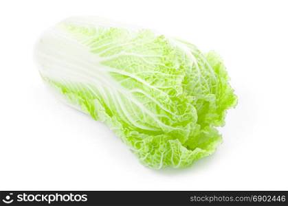 Ripe cabbage isolated on white