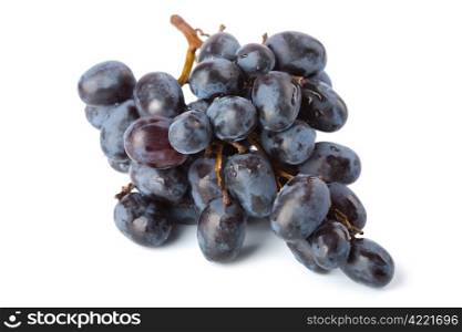 ripe grapes isolated
