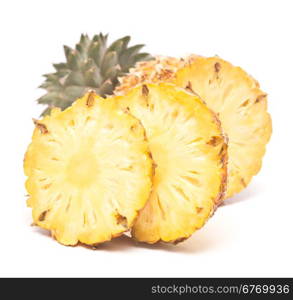 ripe juicy pineapple isolated on white background