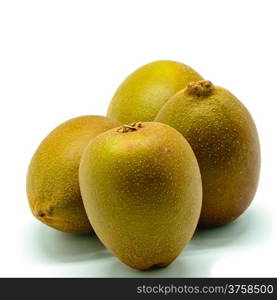 Ripe Kiwi fruit, isolated on a white background