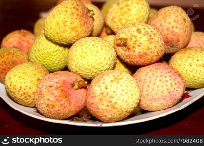 ripe litchi fruit