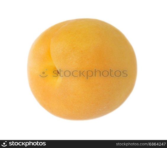 Ripe orange apricot fruit close-up, isolated on a white background