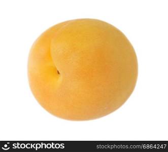 Ripe orange apricot fruit close-up, isolated on a white background