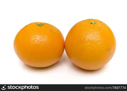 ripe orange on a white background
