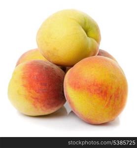 Ripe Peaches isolated on White Background