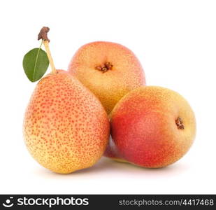 Ripe pear fruit isolated on white background cutout