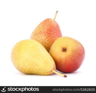 Ripe pear fruit isolated on white background cutout