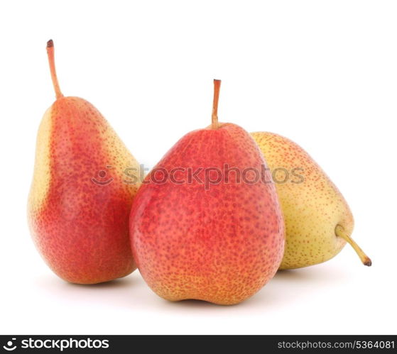 Ripe pear fruit isolated on white background cutout