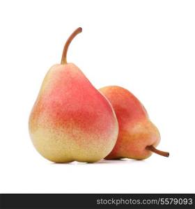 Ripe pear fruit isolated on white background cutout