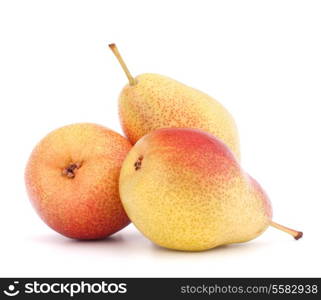 Ripe pear fruit isolated on white background cutout