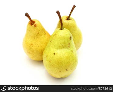 Ripe pears.Objects are isolated on a white background.