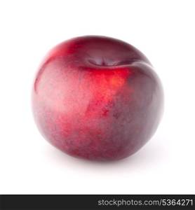Ripe plum fruit isolated on white background cutout