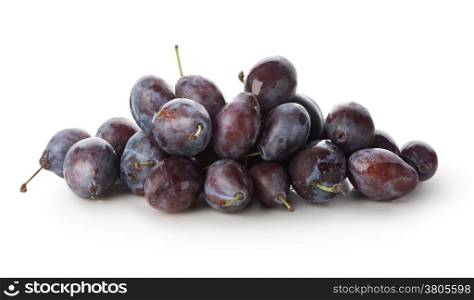 Ripe plums isolated on a white background