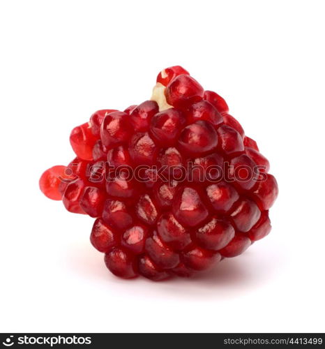 Ripe pomegranate piece isolated on white background