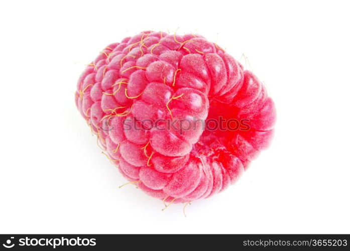 Ripe raspberry isolated on a white background