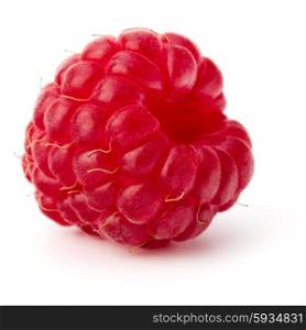 ripe raspberry isolated on white background close up