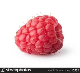 ripe raspberry isolated on white background. raspberry