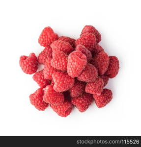 ripe raspberry isolated on white background. raspberry