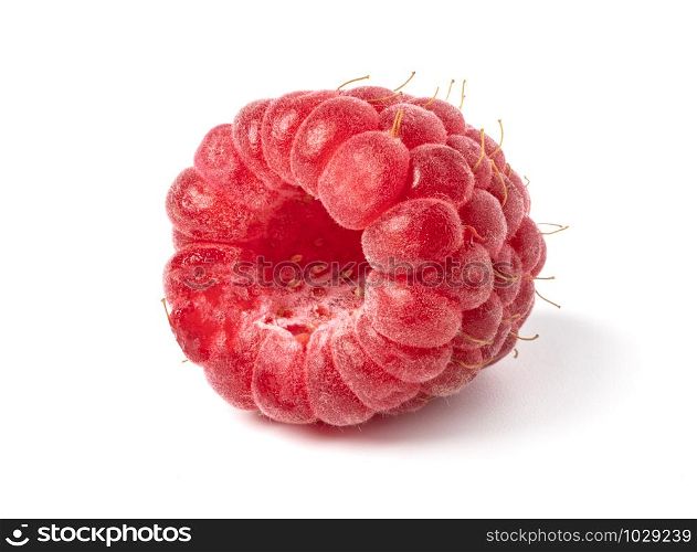 ripe raspberry isolated on white background. ripe raspberry