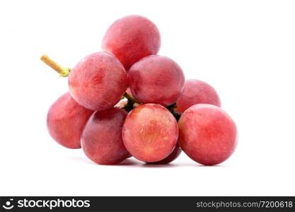 ripe red grape isolate on white background