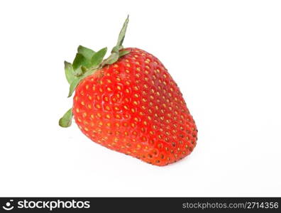 ripe strawberry isolated on white background