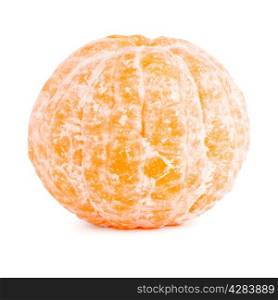 Ripe tangerine or mandarin isolated on white background