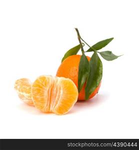 Ripe tasty tangerine isolated on white background