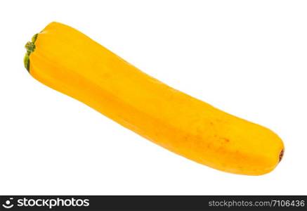 ripe yellow zucchini vegetable isolated on white background