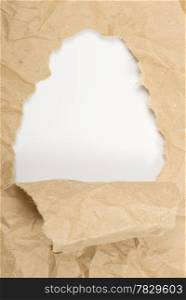 ripped white paper against a white background