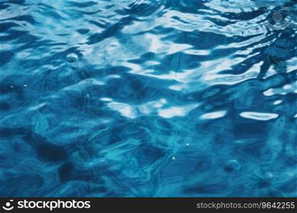 Rippled, blue water surface with light reflections. Underwater. Abstract background. Spa, vacation concept. Ocean, pool or sea. Generative AI. Rippled, blue water surface with light reflections. Underwater. Abstract background. Spa, vacation concept. Ocean, pool or sea. Generative AI.