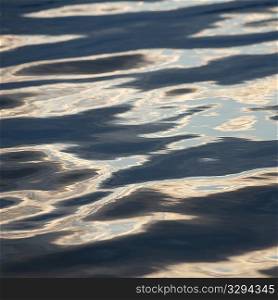 Ripples on the water surface in Lake of the Woods, Ontario