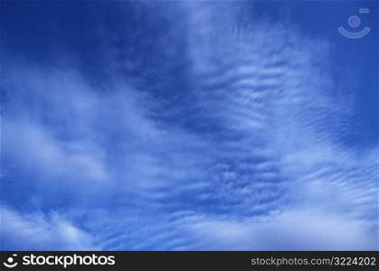 Rippling Clouds In Blue Sky