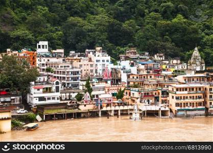 Rishikech, the city on the bank of ganga river, india